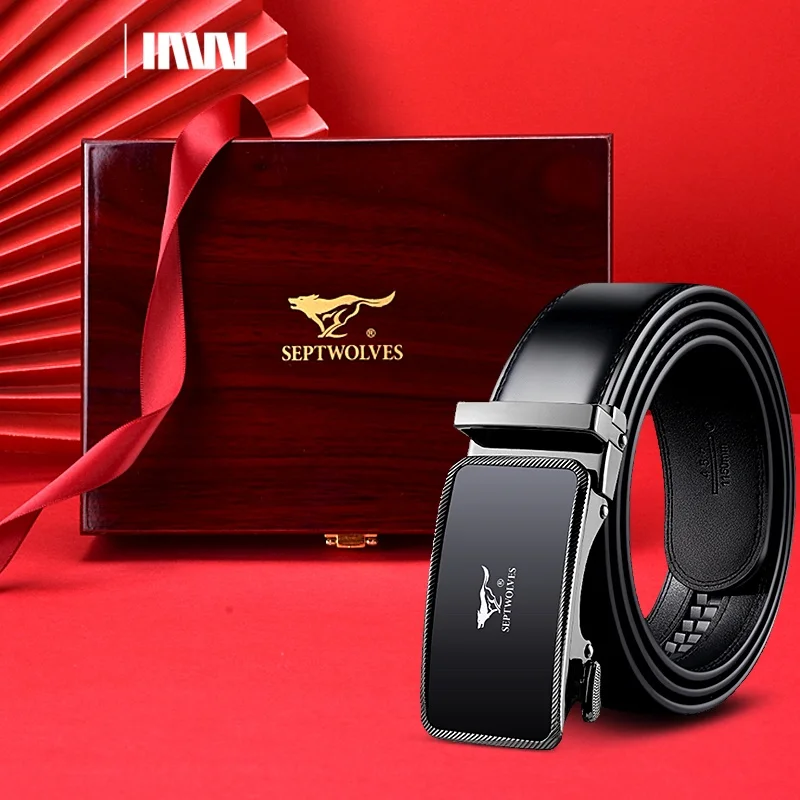 高級ギフト-セプトウルブズ-本牛革ベルト-男性用-誕生日プレゼント-彼氏-夫-父親へのプレゼント-プレミアムギフトボックス入り