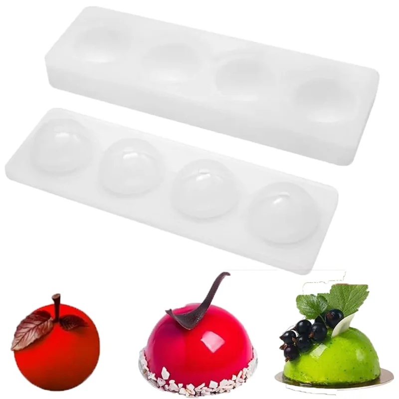 Moldes de Silicona Esféricos para Chocolate Caliente, para Hornear Bolas de Panna Cotta, Repostería, Mousse, Gelatina, Decoración de Pasteles, Accesorios y Suministros