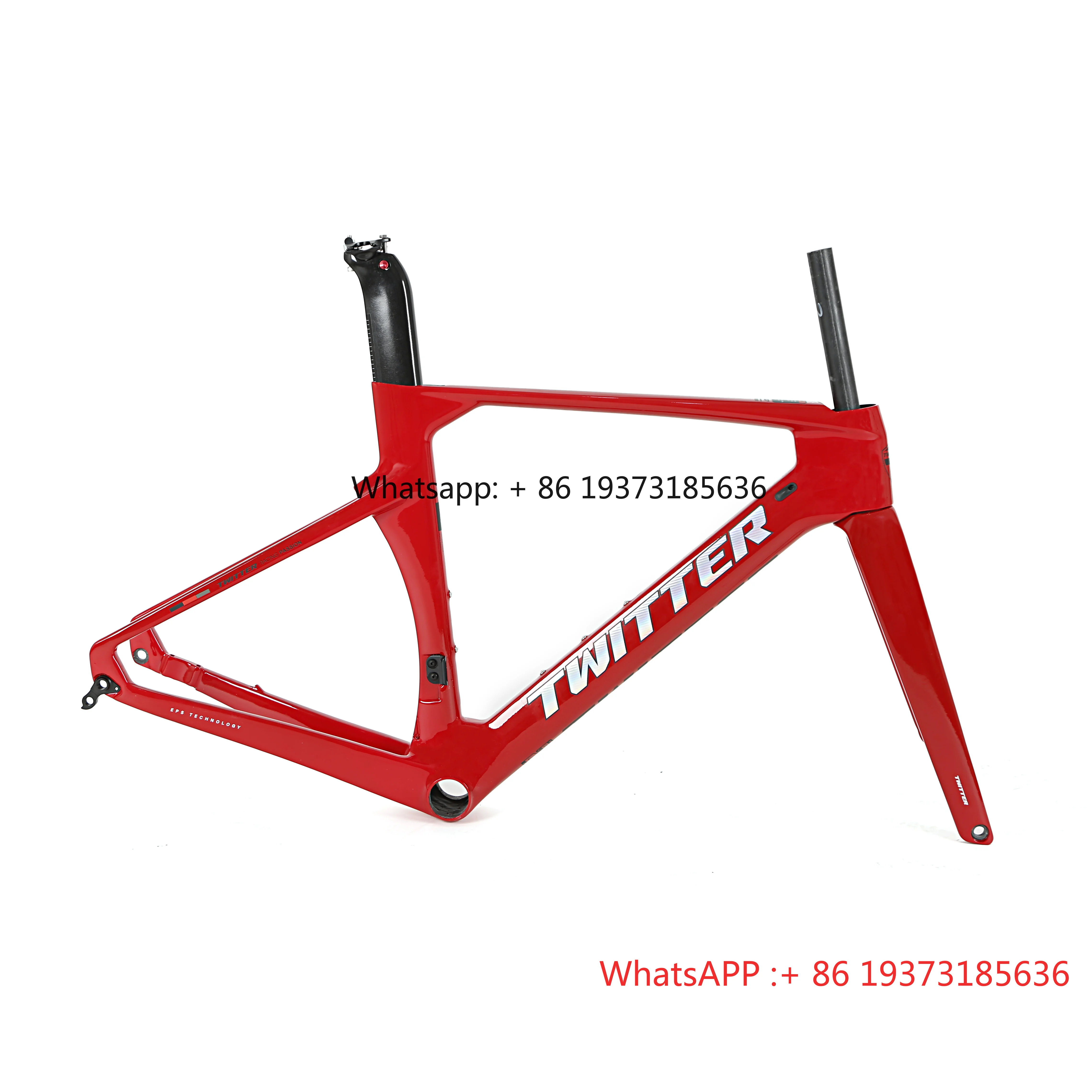 

Twitter 700c Aero Design Bike Frame With Fork Carbon Fiber Factory Wholesale Disc Road Bicycle Frameset