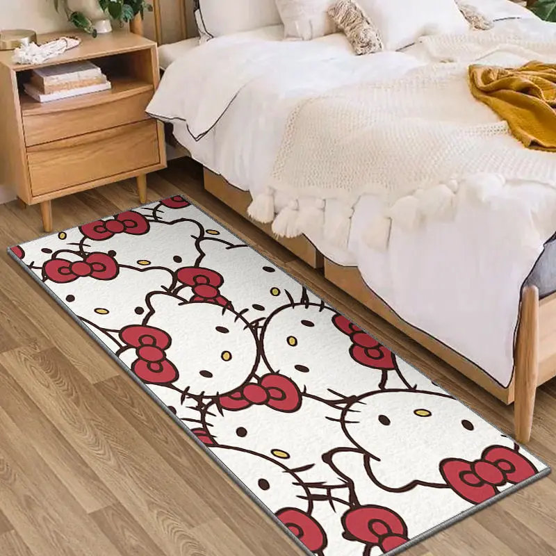 

Cosplay Anime Sanrio Hello Kitty Bedroom Bedside Carpet Cute Cartoon Rectangular Floor Cushion Tatami Coffee Table Foot Cushion