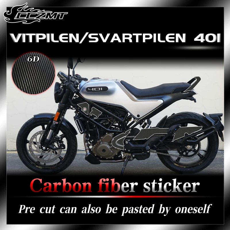 For Husqvarna SVARTPILEN 401 VITPILEN 401 film 6D carbon fiber protective sticker modification parts accessories