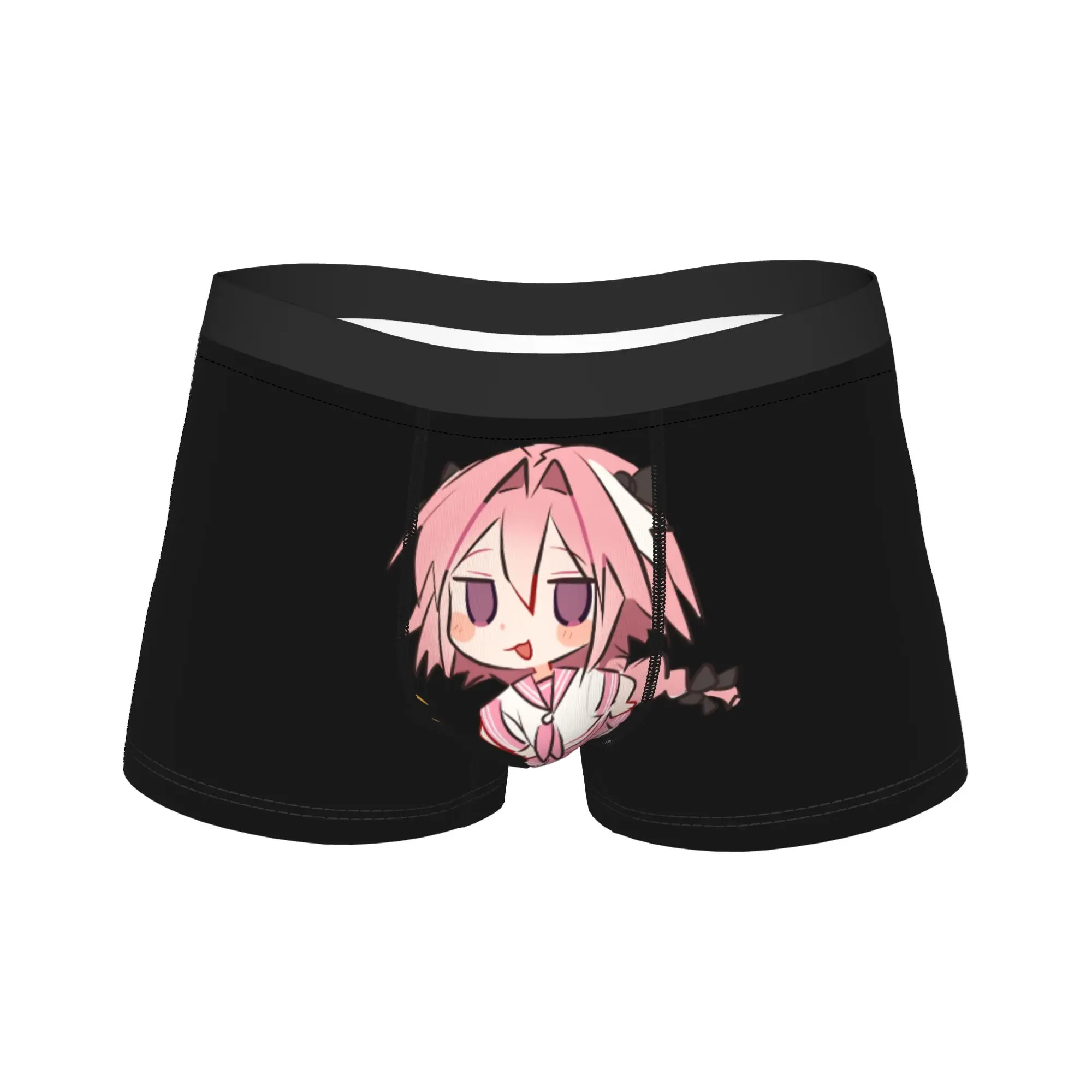 

Fate Astolfo Underwear Men's Panties Custom Breathable Trunk Quality Shorts Briefs Big Size 2XL