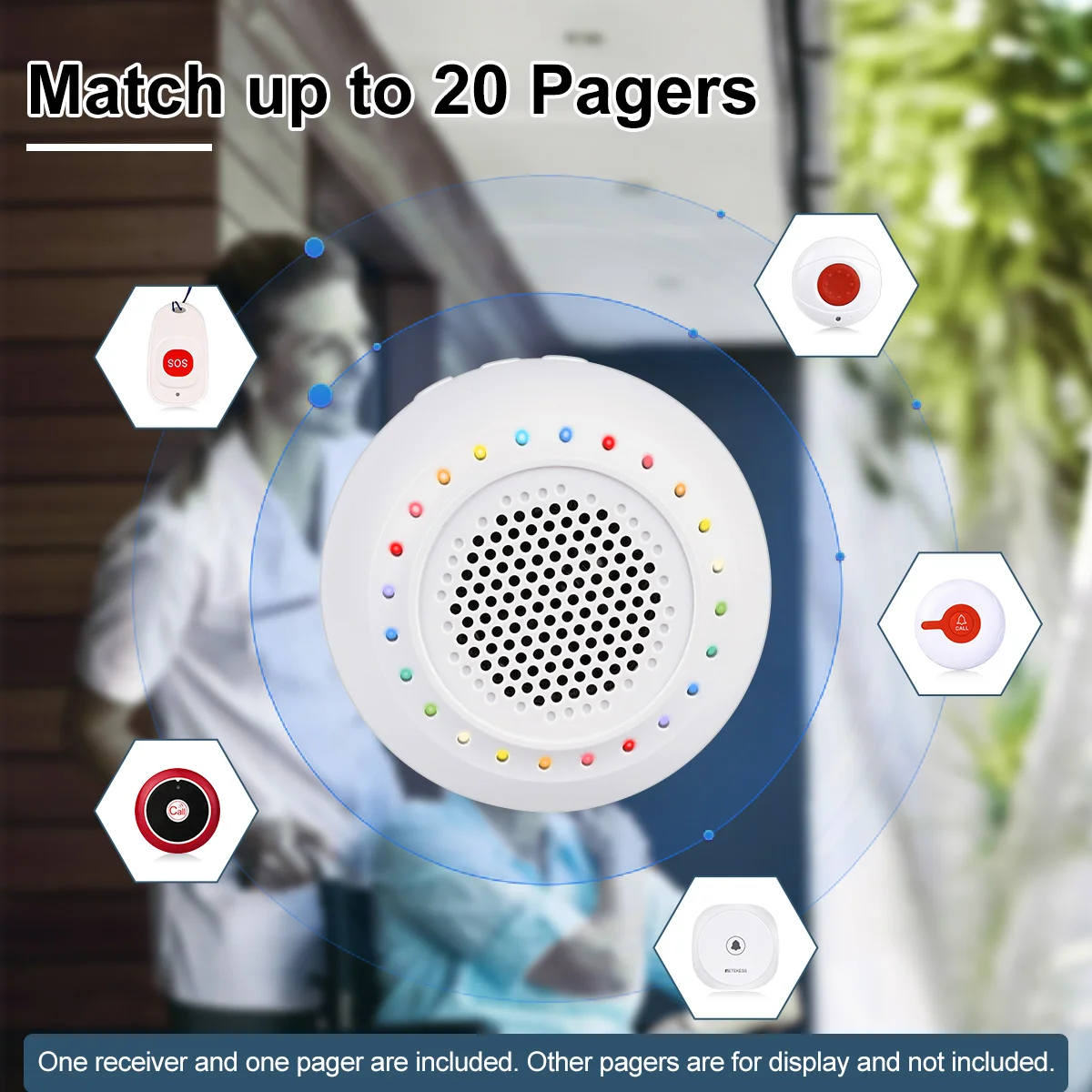 Retekess TD020 устройство для ухода за ребенком Pager беспроводные SOS часы кнопка вызова медицинская система оповещения о вызовах для пожилых людей