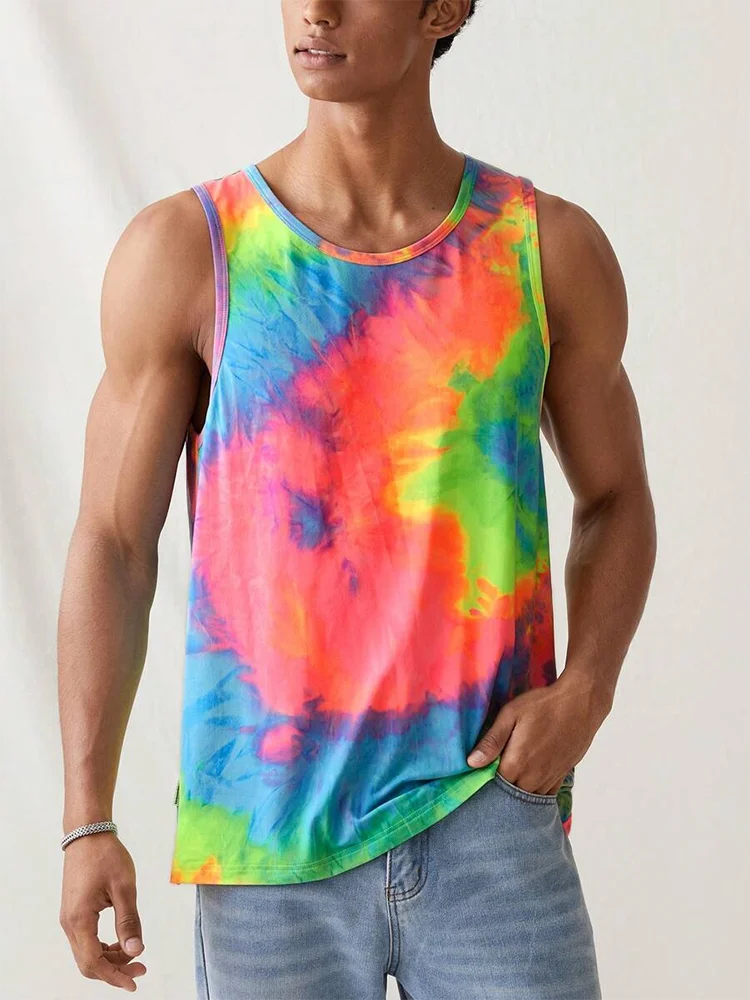 Summer Daily Casual Men\'s Tank Top Urban Street Fashion Men\'s Tank Top Outdoor Sports Men\'s Sleeveless Top 3D Graffiti Printing