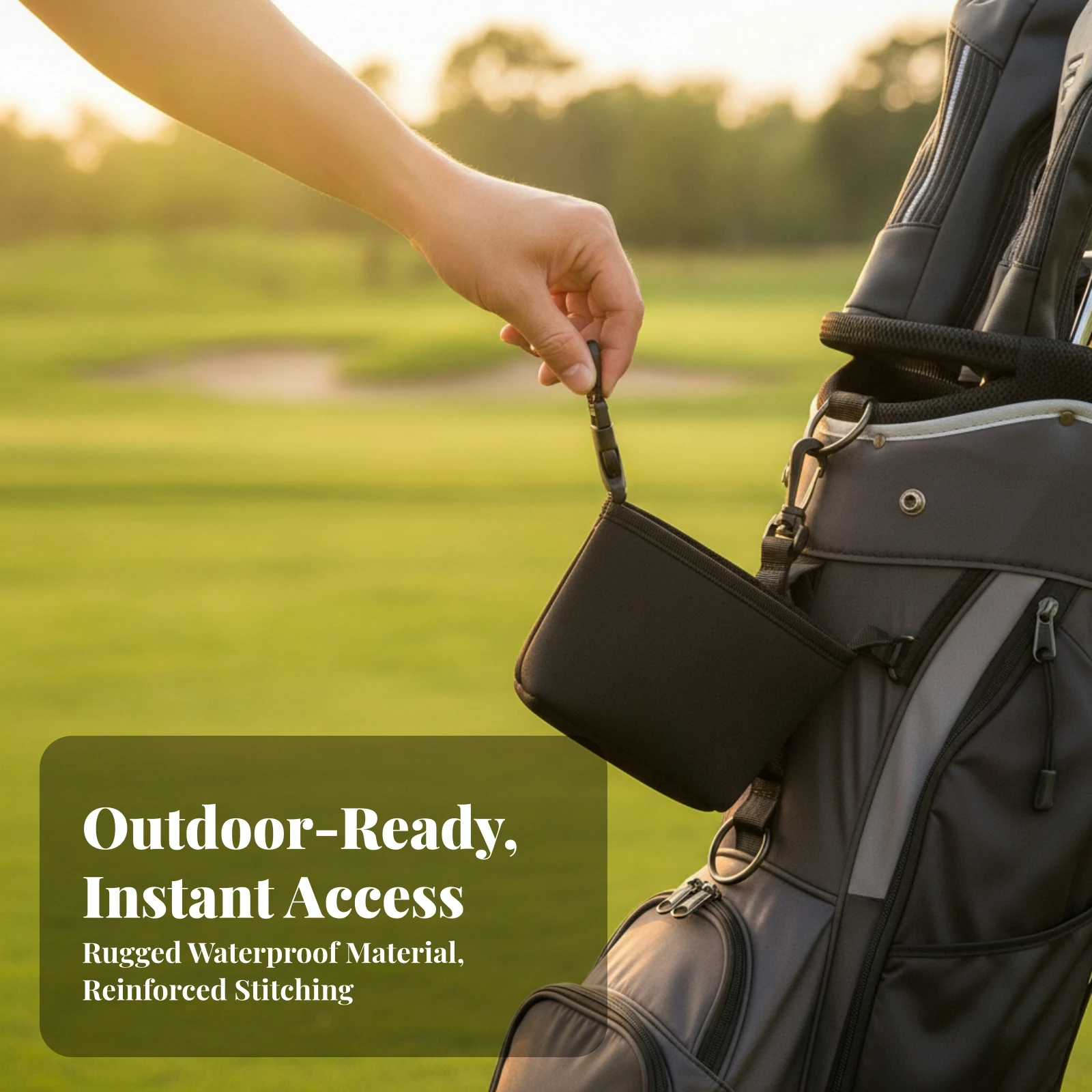 Cleaning Pouch Waterproof Golf Club Cleaning Pouch Bag Portable for Golfers, Practice Rounds