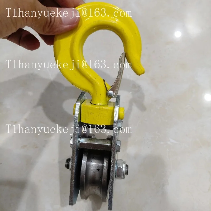 Factory direct saleLifting Pulley Block Towing Wheel With Hook For Winch  Alloy Steel Electric Winch Hook Hoist Block Wire Rope