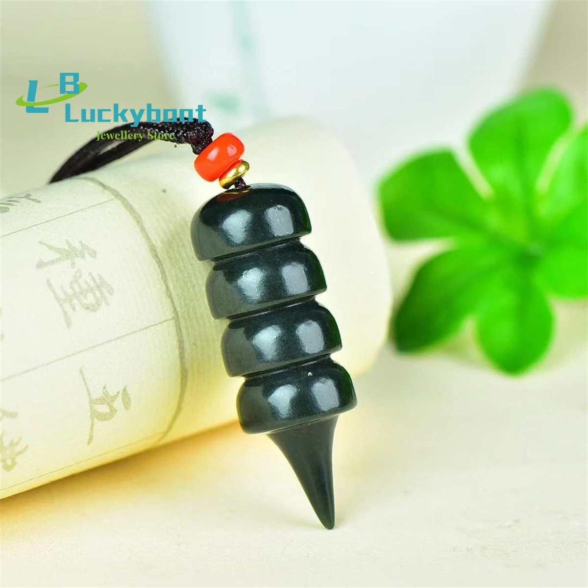 Natural Hetian Blue Jade Magic Weapon Amulet Pendant Simple and Generous Personalized Fashion Versatile for Men and Women