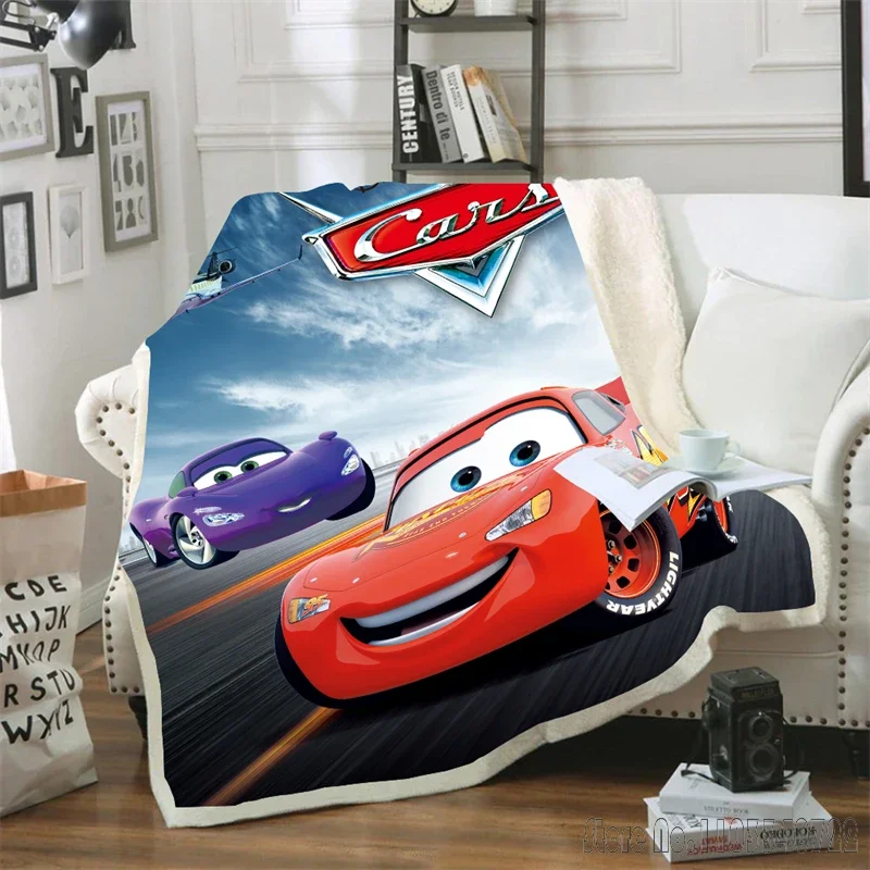 Relâmpago mcqueen 95 dos desenhos animados 3d carros cobertor lance para cama sofá decoração velo nap cobertores meninos meninas crianças presente