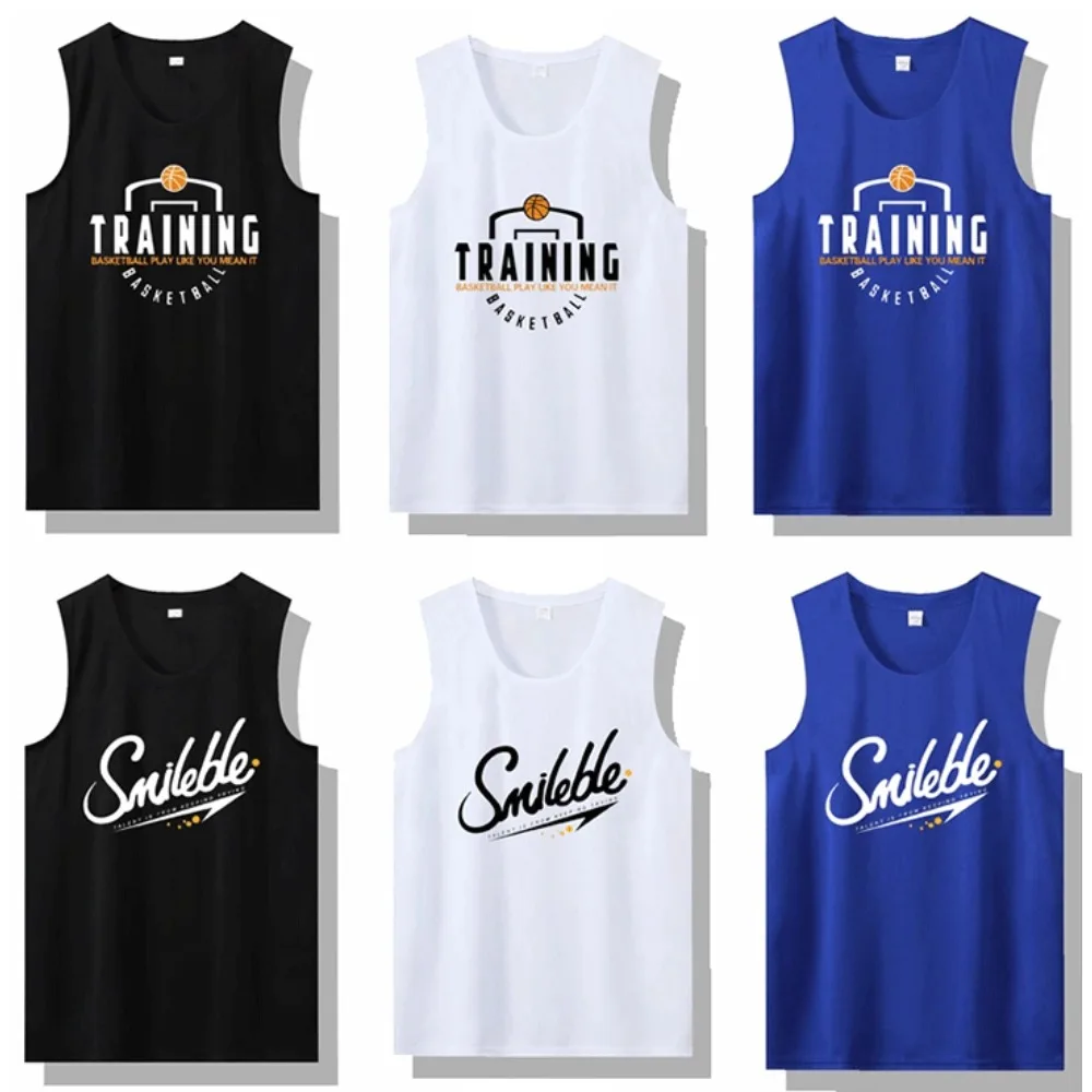 American Shooting Suit Crew Neck Quick-drying Top Sports T-shirt Printed Loose Breathable Men's Vest Training Basketball Suit