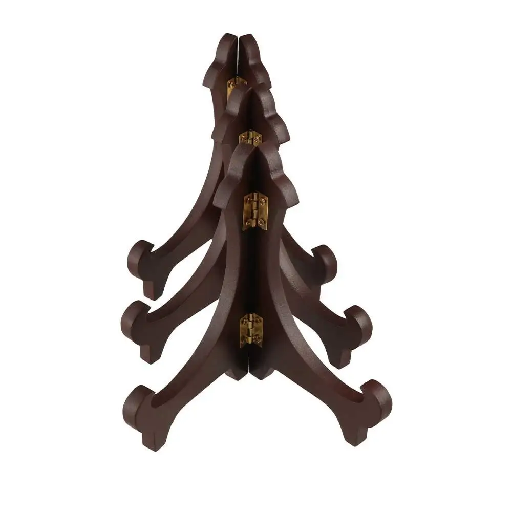 خشبية عالية الجودة الزخرفية طوي تخزين قوس الشاي كعكة طبق الحامل تخزين الرف لوحة رف عرض موقف #3