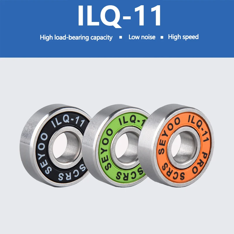 8PC bearings ILQ-11 high-speed bearings are suitable forskateboard long board inline roller skates and ice skates with low noise