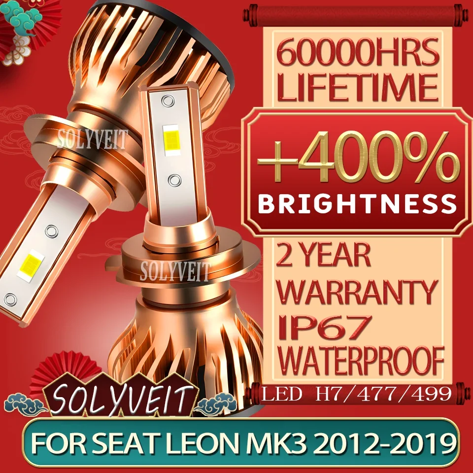 

Powerful Illumination Dustproof Design Simple Setup H7 Headlight LED For Seat Leon MK3 2012 2013 2014 2015 2016 2017 2018 2019