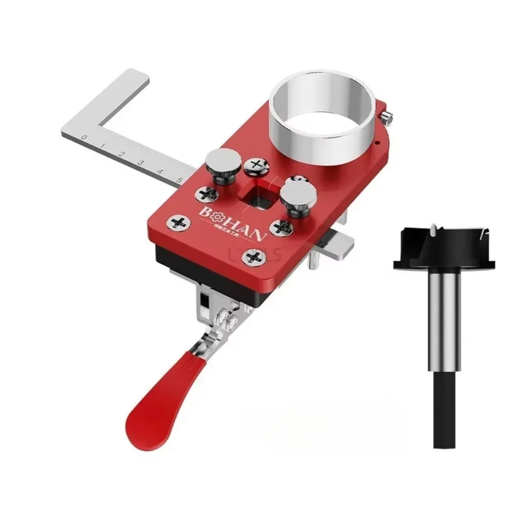 

Accurate Positioning Tool Hinge Hole Opener Fixture Ruler Practical Design Hinge Drilling Jig Precision Guide Ergonomic Design