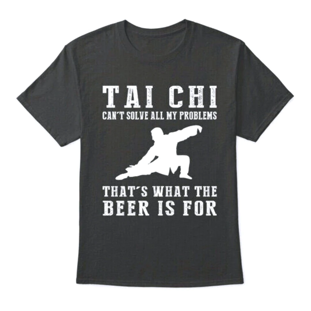 Camiseta Tai Chi Cant Solve All My Problems, camiseta de manga corta con tema de Kung Fu, unisex, de verano, con cuello redondo y manga corta