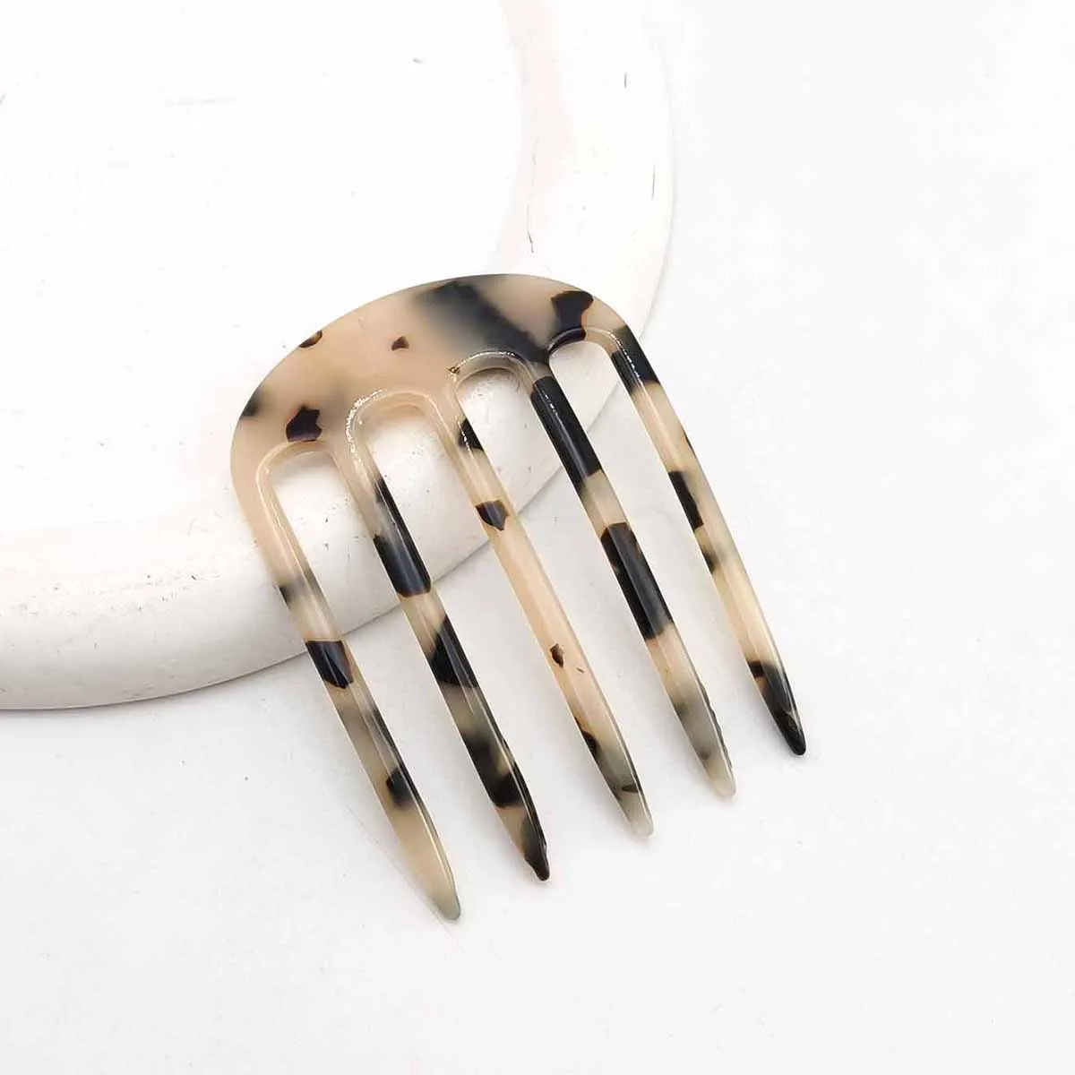 1/3 Stück Essigsäure-Haargabeln mit fünf Zähnen, U-förmige Haarkämme, Dutt-Haarnadeln für Damen und Mädchen, Haaraccessoires – Detail 12