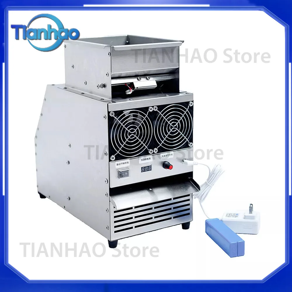 Electric Grain Thrower and Wind Sheller for Small Grain Winnowing Machine Blown Shell Separator for Bird Feed Selection