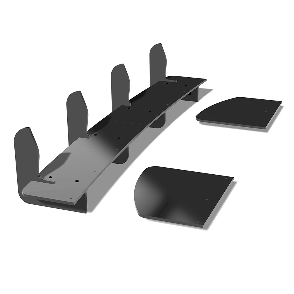 

Диффузор с ребром, разветвитель заднего бампера, аксессуар для Peugeot 208 Allure 2012 2013 2014 2015