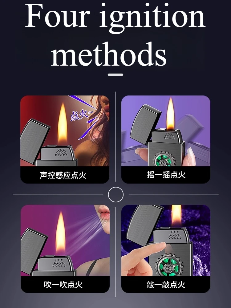 

Smart Sensing Voice-controlled Windproof Lighter High-end Charging and Inflatable Cigarette Lighter Men's Gift Accessories