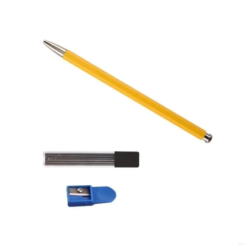 Inkless Pen with Sharpener and Refills, Metal Mechanical Pencil Automatic Drafting Pen Sketch Pen for Student Kid Adult K92C