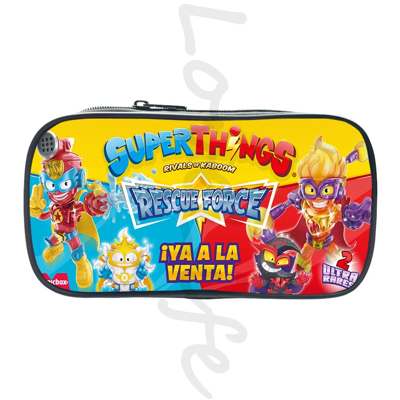 Cartoon Game Superzings Kids Pencil Case Large Capacity Portable Pencil Bag Children School Cosmetic Bag Stationery Storage Bag