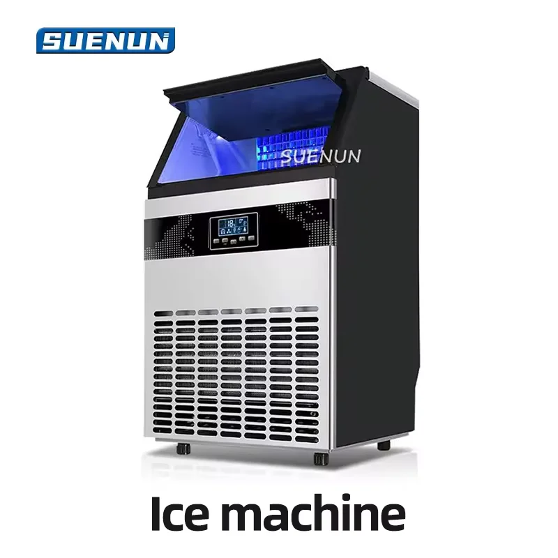 Commercial ice maker commercial milk tea shop KTV ice maker large 68kg /24h automatic water inflow 220W