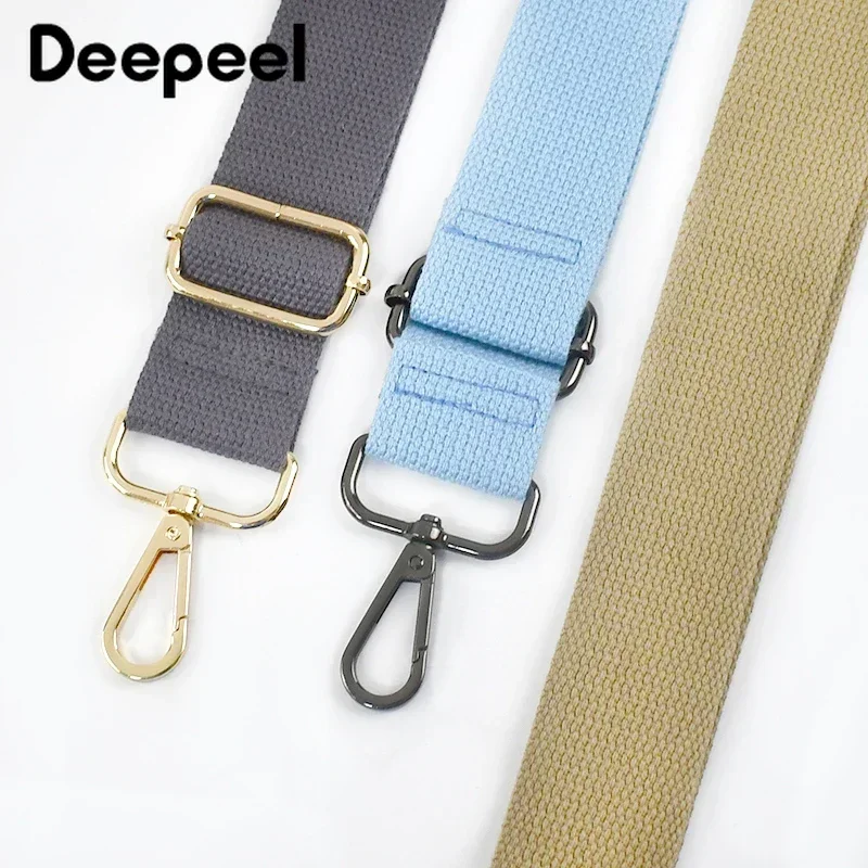 Deepeel 3.8cm New Canvas Solid Color Strap Handbag Crossbody Replacement Shoulder Straps Adjustable Women\'s Bag Accessories