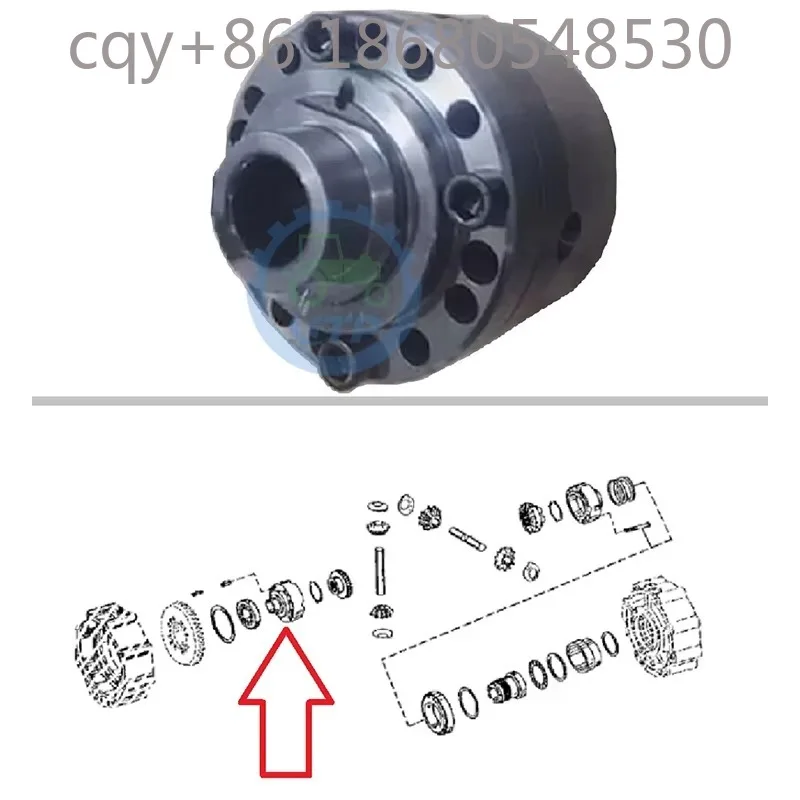 Conjunto de diferencial trasero 11Y AT186312 AT338798 compatible con JD 410E 210LE 410G 485E 310E 310G