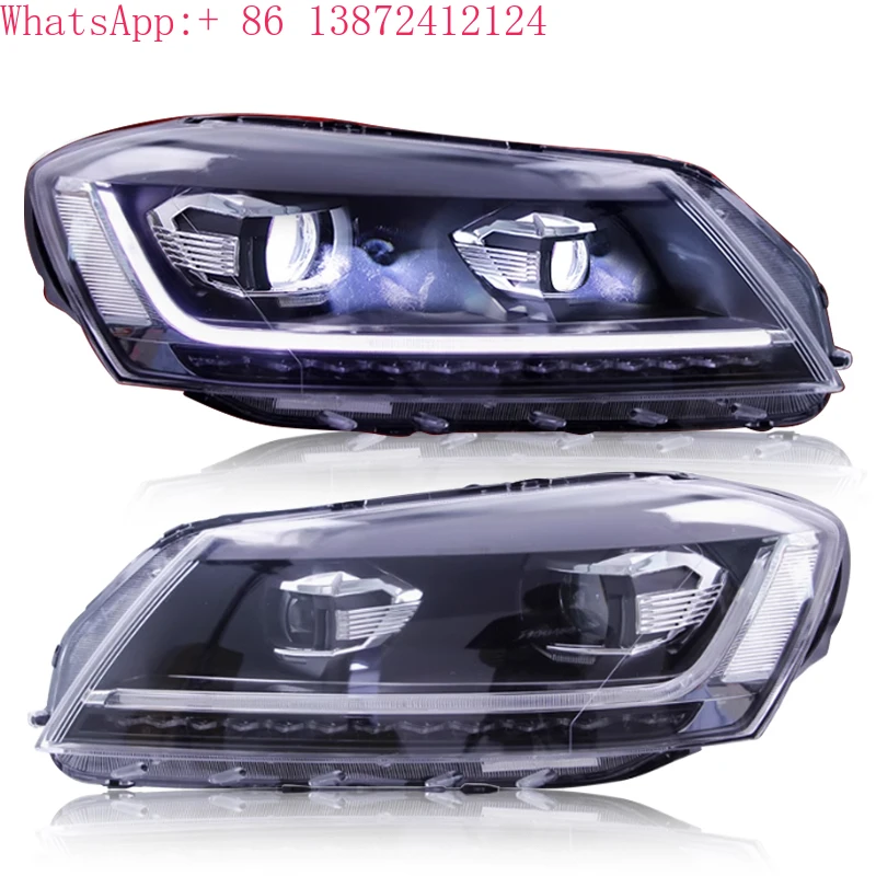 

For Volkswagen Passat B7 Headlight 2012-2016 Passat European LED DRL Hid Headlight Angel Eye Dual Xenon Beam Accessories