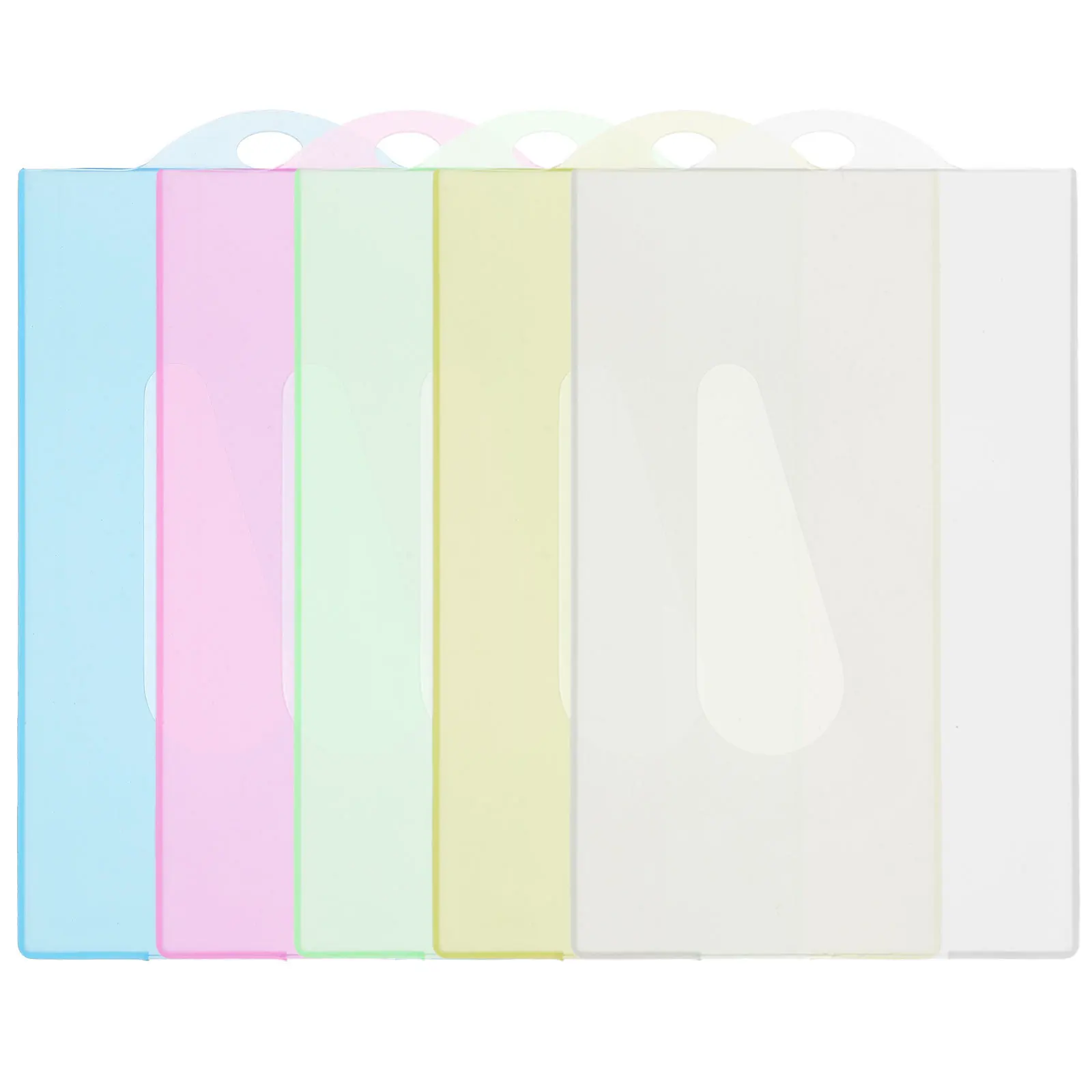 30 szt. Przezroczyste etui na karty w cukierkowych kolorach, ochronne okładki, przenośne plastikowe uchwyty na identyfikatory do gier kolekcjonerskich i biznesowych.