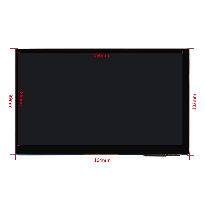 Imagem -06 - Dsi Ips Touch Screen para Rpi Tela Capacitiva 800x480 Monitor Lcd com Suporte Raspberry pi 4b 3b Mais 3b 5