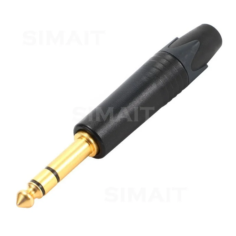 Pure Copper 6.35mm Soldered Plug 6.5 Mono NP3X Guitar Audio Microphone Connector