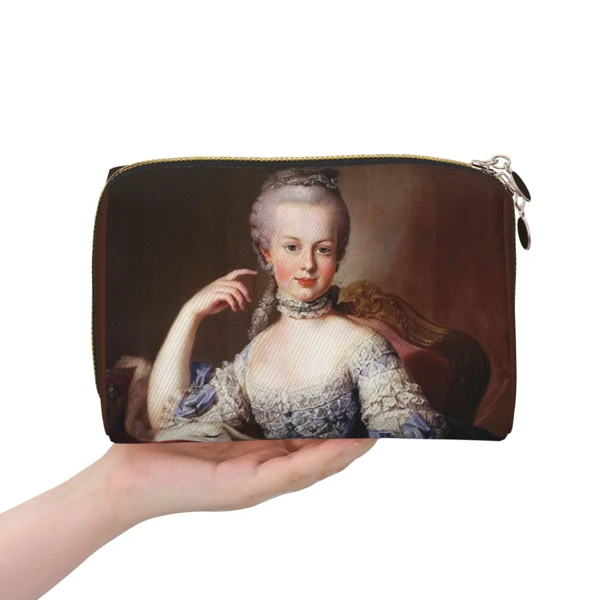 

Portrait Of Marie Antoinette Martin Va Women Cosmetic Bags Travel Makeup Organizer Pouch Toiletry Storage Dopp Kit Box