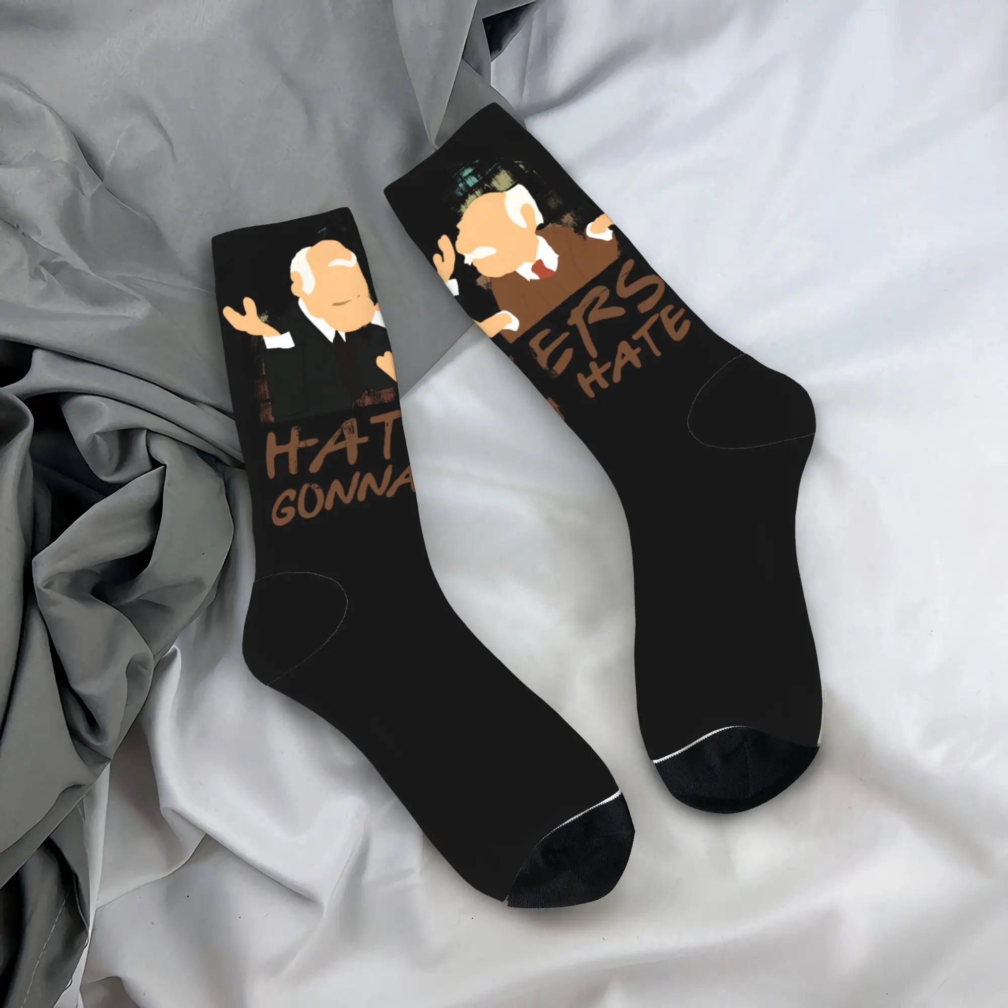 Statler and Waldorf Socks Hater  Anti Skid Stockings Couple Medium Soft Running Sports Socks Winter Funny Printed Socks