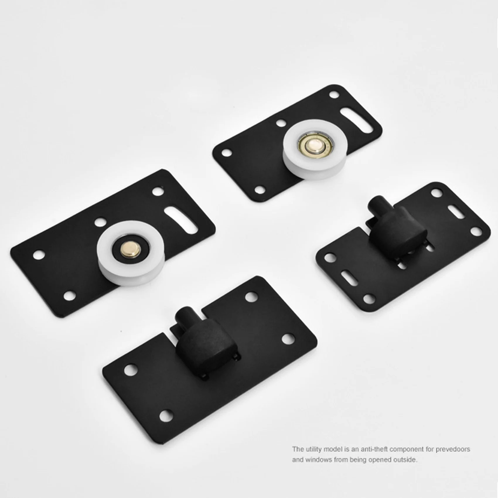 

A83I-8Pcs/Set Iron Wardrobe Door Wheel Cabinet Wheel Cabinet Sliding Door Roller Set Drawer Door Pulley 3.3X1.8X0.1Inch