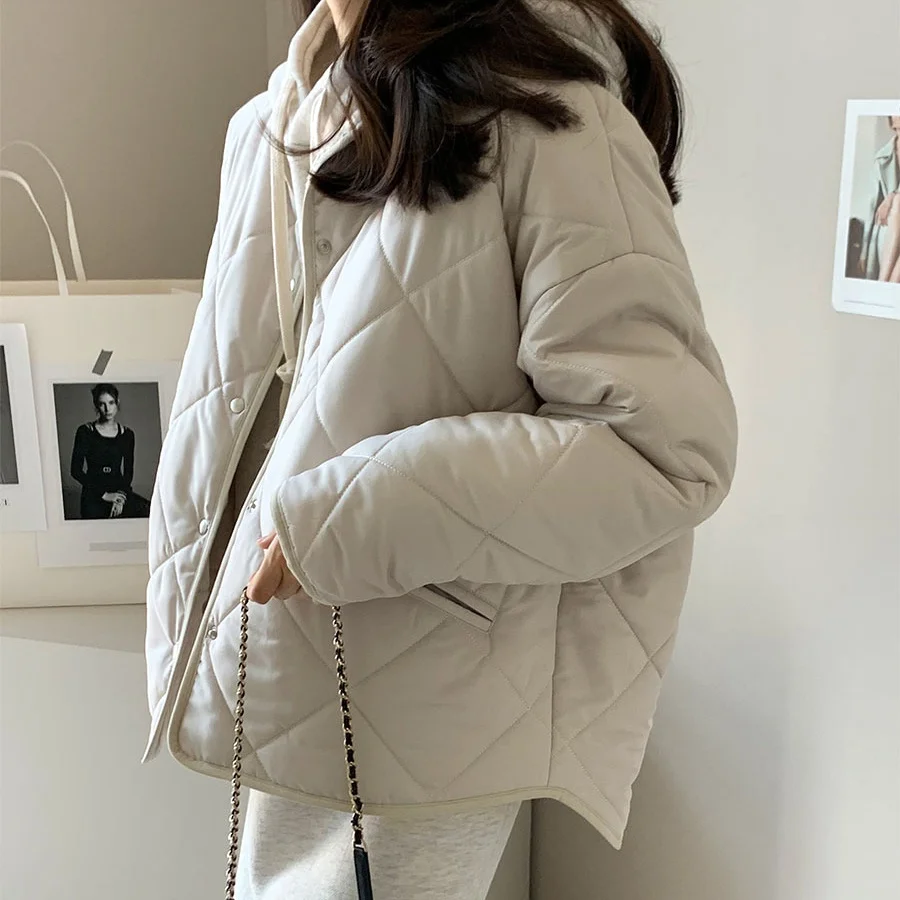 

Women's Fashion 2025 Autumn Winter Jacket Women Vintage Single Breasted Long Sleeve Versatile Coat Female Outerwear