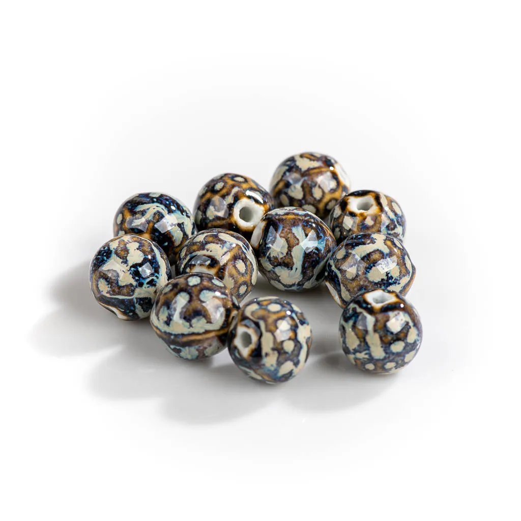 10 stuks luipaard keramische kralen van hoge kwaliteit porseleinen sieradenaccessoires voor het maken van sieraden # MY262