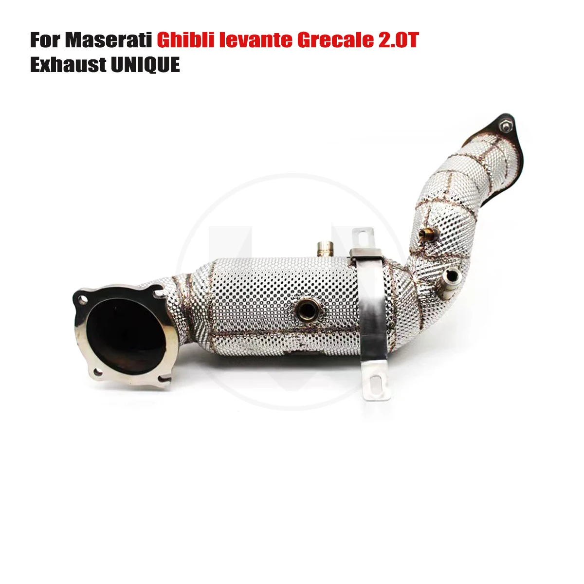 

UNIQUE for Maserati Ghibli levante Grecale 2.0T SS304 sports with heat shield metal catalytic exhaust downpipe