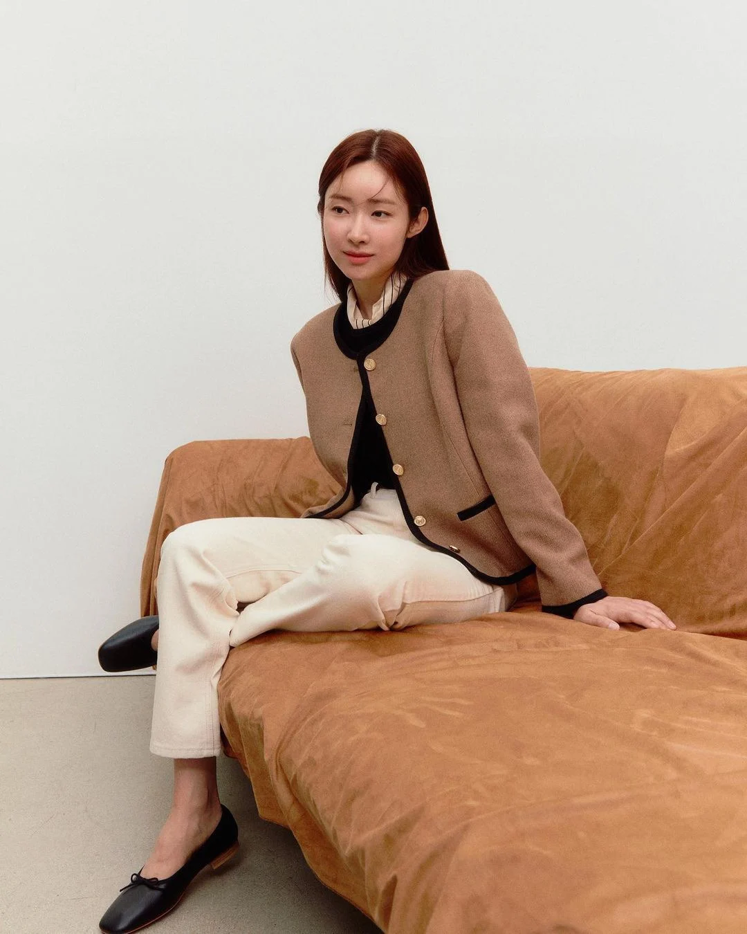 

Сводная шерстяная куртка с золотыми пуговицами, контрастный цветной дизайн, маленькое Fraance Sle, женское длинное пальто обычного кроя све