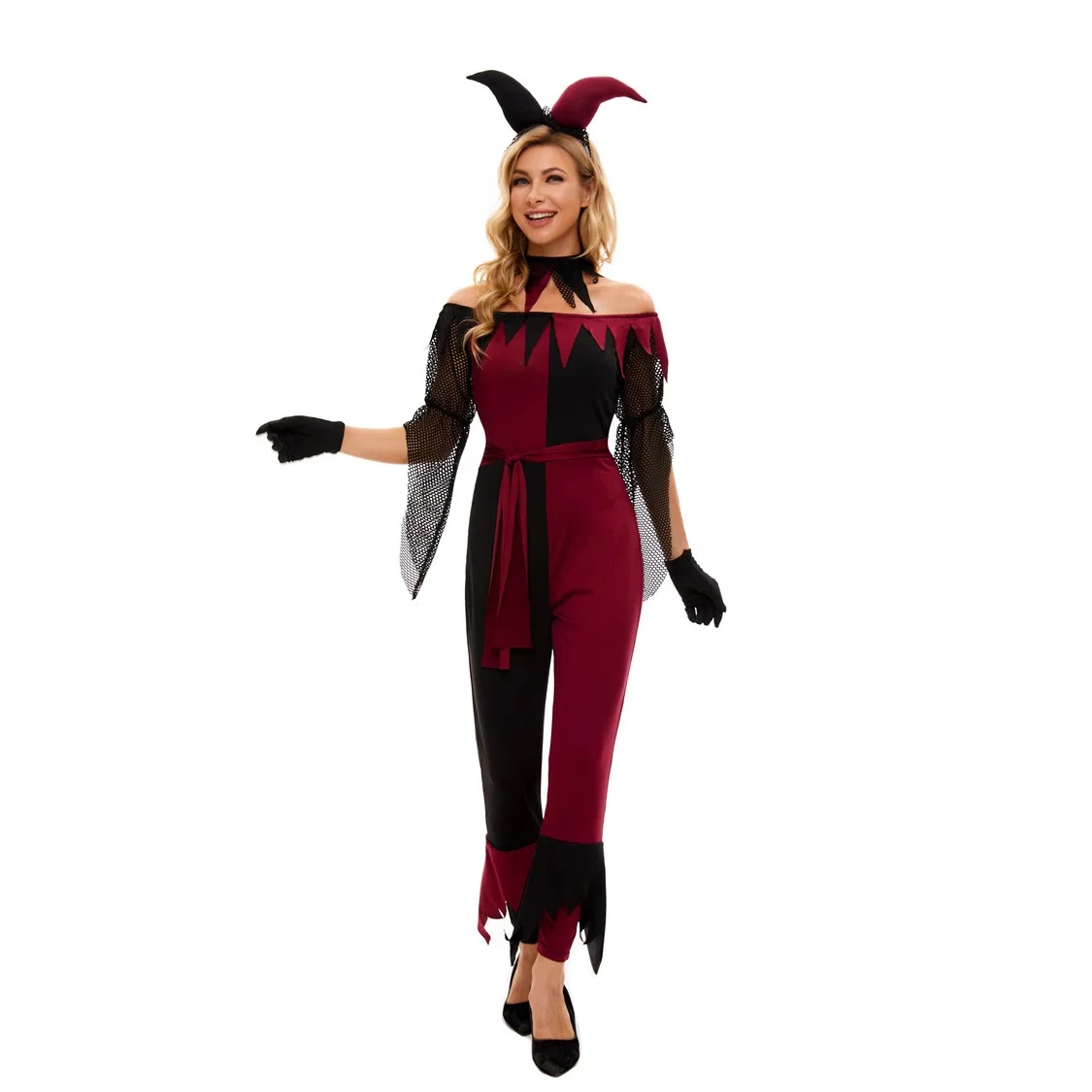 Очаровательный костюм ведьмы-дьявола для женщин, наряд для выступлений в клубе, маленький дьявол orm, костюм летучей мыши, Хэллоуин, косплей Dr