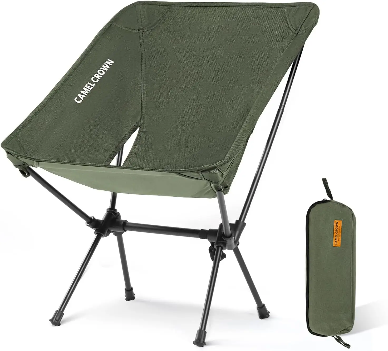 

Portable Folding Camping Chair, Lightweight Backpacking Chair with Carry Bag, Army Green – Ideal for Hiking, Beach, Travel, Picn