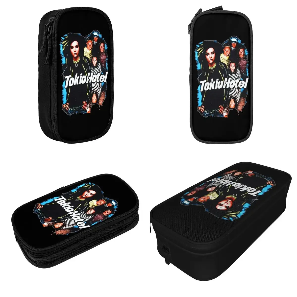 Cute Tokio Hotel Pencil Cases German Rock Pencilcases Pen Holder Kids Large Storage Bag Office Gifts Stationery