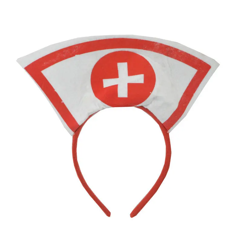 Rekwizyty cosplay na Halloween: maskarada, strój pielęgniarki, stetoskop, opaska na głowę, rękawiczki, sitodruk, skarpetki.