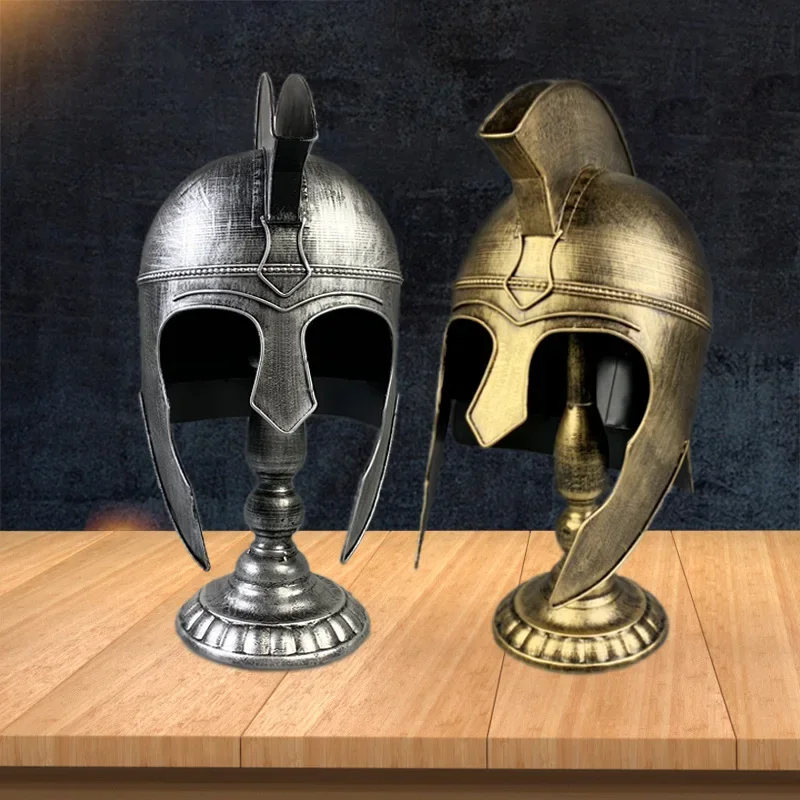 Vintage Roman warrior helmet wrought iron decorative ornaments personality medieval armor model photography props crafts