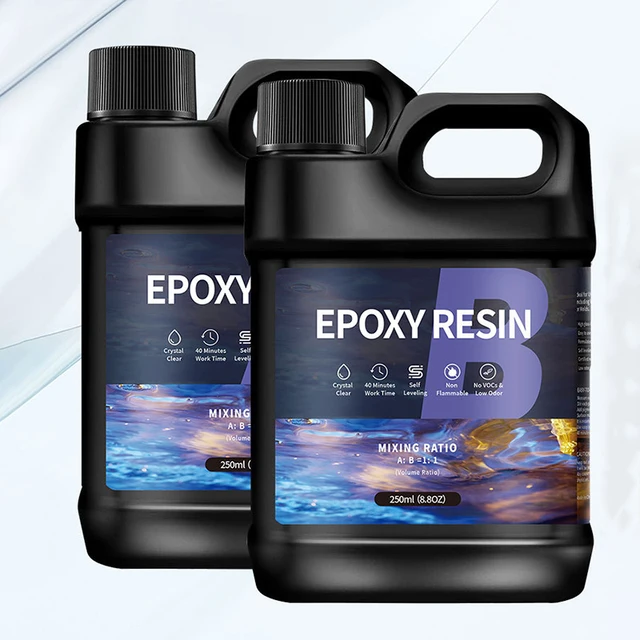 500/1000ml żywica epoksydowa 1:1 ABS żywica przezroczysta o wysokiej rozdzielczości klej wieczny połysk kryształ utwardzacz DIY do wyrobu biżuterii