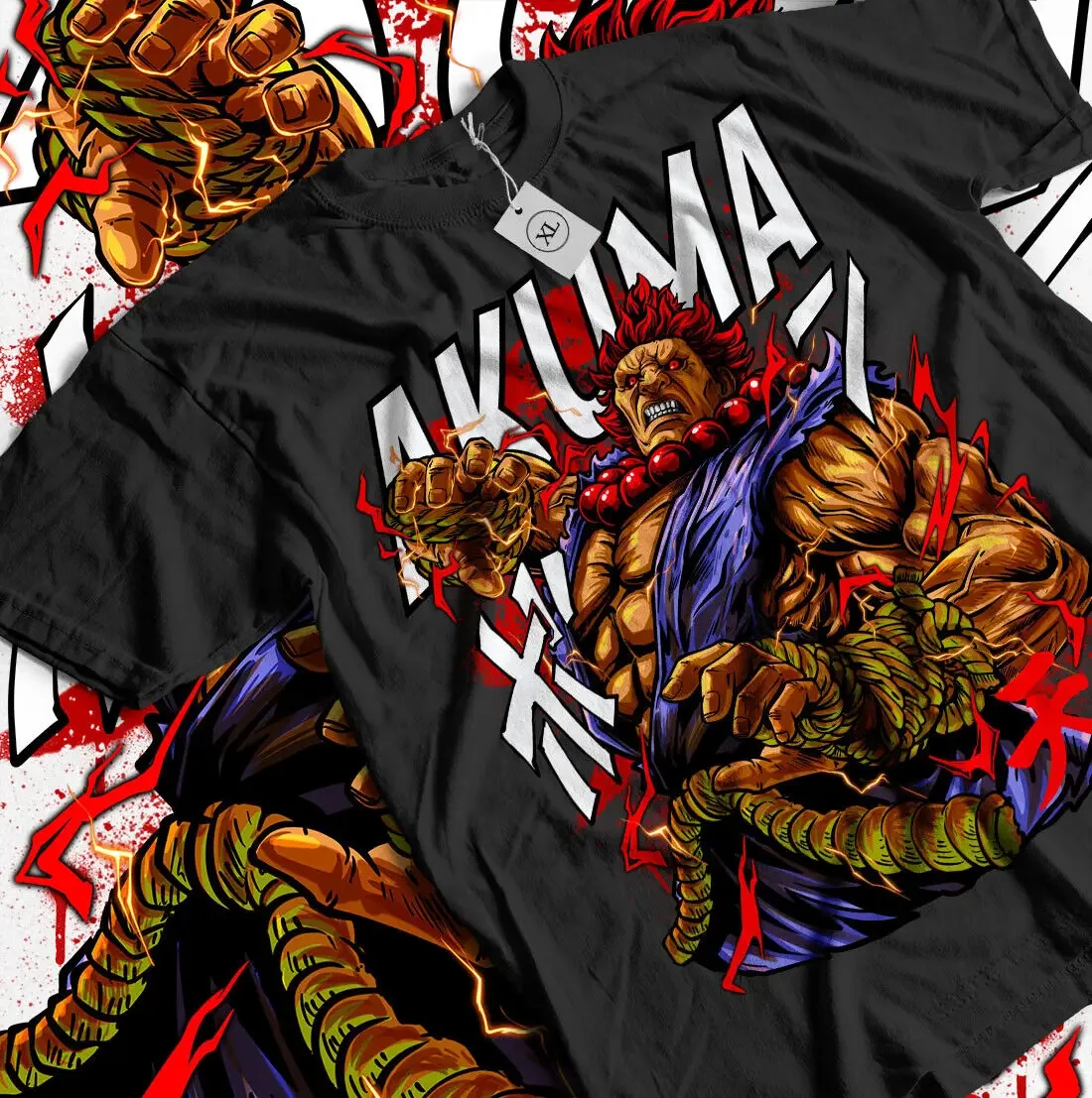 Akuma Gouki T-shirt Karate  Video Games Fighting shirt Graphic Tee