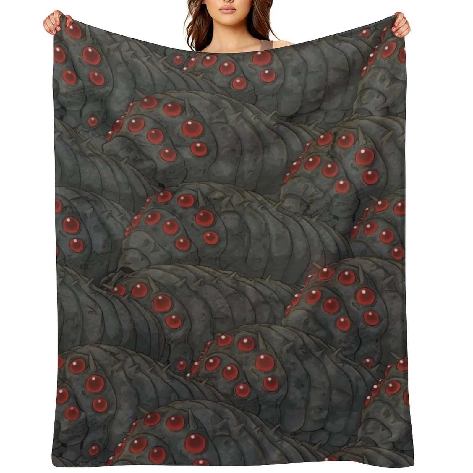 

Ohm (Ohmu) Stampede - Nausica of the Valley of the Wind Throw Blanket Luxury Brand Flannels Blankets For Bed Blankets