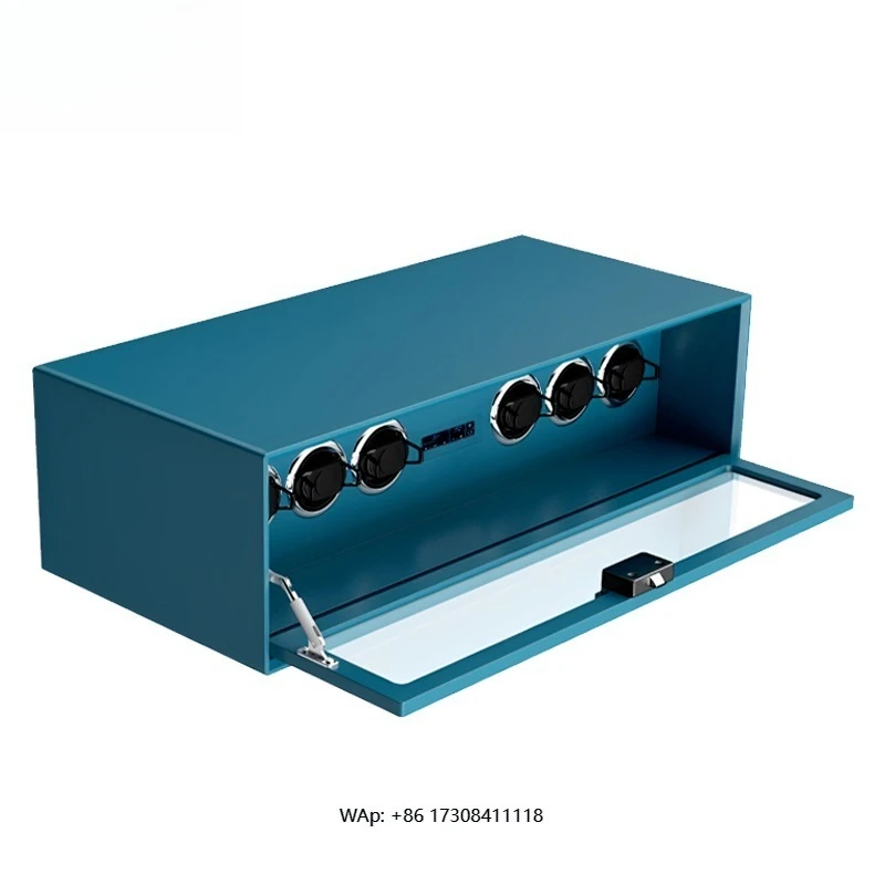 High-End Leather Watch Winder with Fingerprint Lock Safe Smart Drawer Wardrobe Hardware