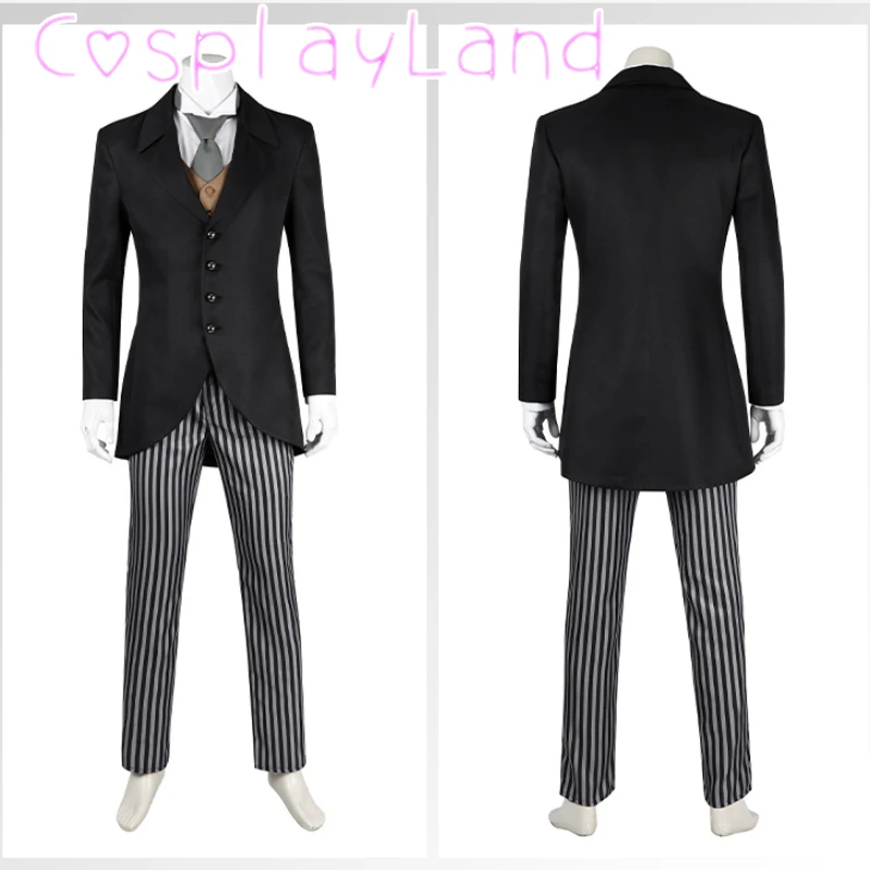 Movie Bride Costume Victor Van Dort Cosplay Ghost Uniform Suit Coat Shirt Vest Pants Tie Men Suit Halloween Clothes Comic Con