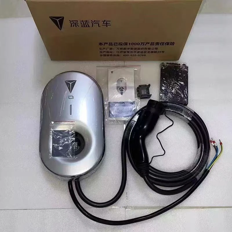 Changan Original 7KW AC Output Home Charging Pile Model A08 Dark Blue 220V 99% Car Universal Swipe Card Remote Control New