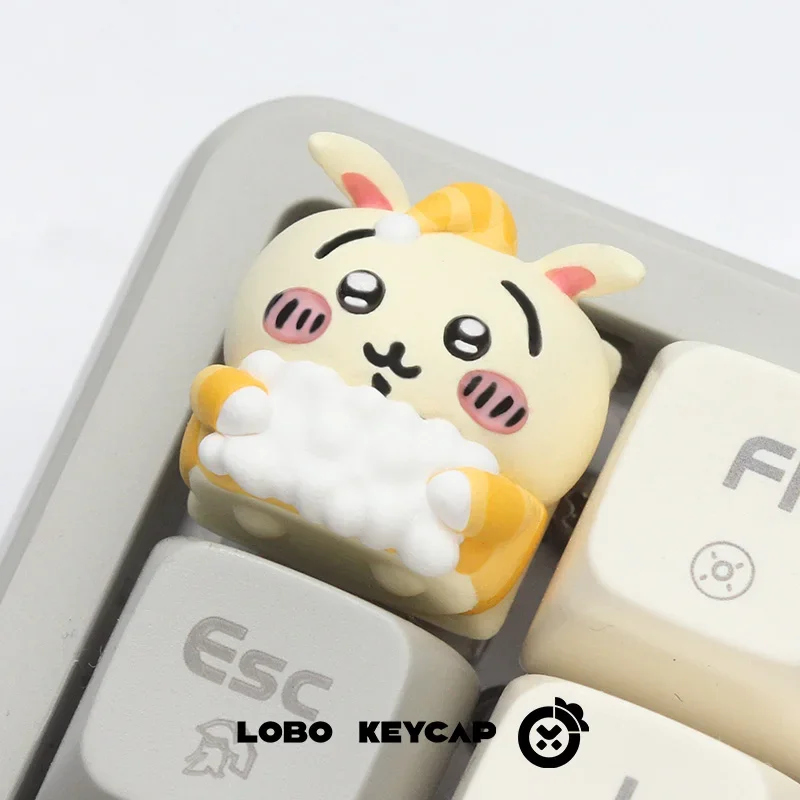 Cute Anime Chikawa Keycap Hachiware Usagis Personalized Resin Kawaii Cartoon Art  MX Switch Keycaps Creative Keyboard Caps